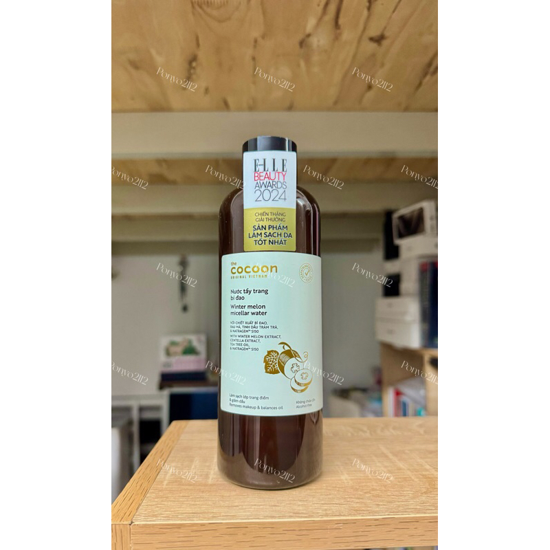 Nước tẩy trang bí đao Cocoon 500ml fullsize tẩy sạch makeup và giảm dầu