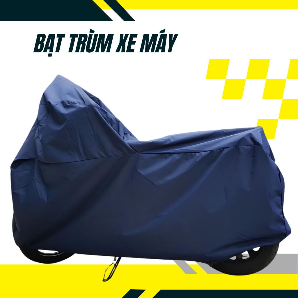 Bạt Phủ Xe Máy, Bạt Che Xe Máy Vải Dù Dày Nặng Chống Mưa Nắng Cho Các Dòng Xe Thông Dụng Bảo Vệ Xe