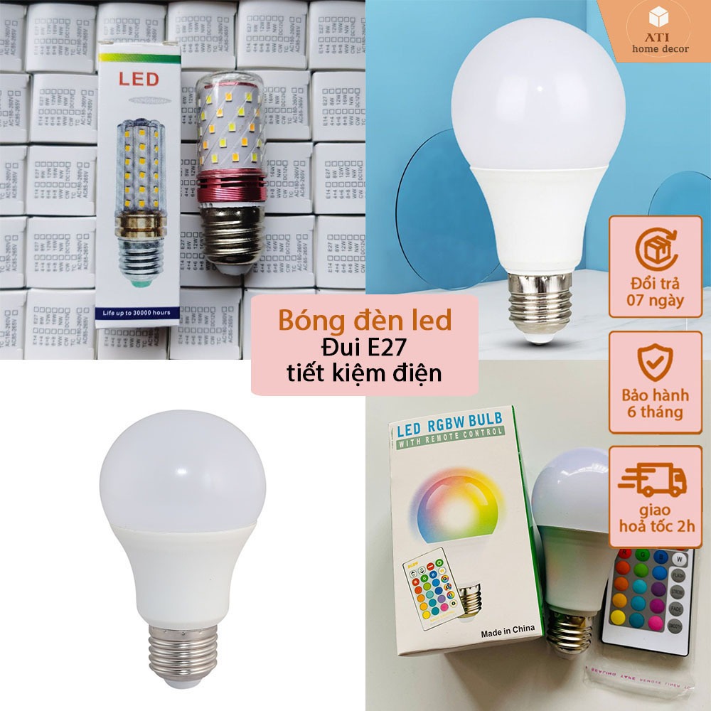 Bóng Đèn LED chui vặn E27  tiết kiệm điện