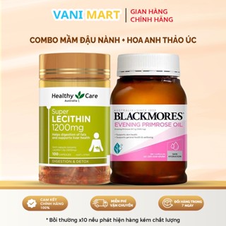 Combo đẹp da, cân bằng nội tiết tố nữ Hoa Anh Thảo Blackmore 190 viên + Mầm Đậu Nành Healthy Care