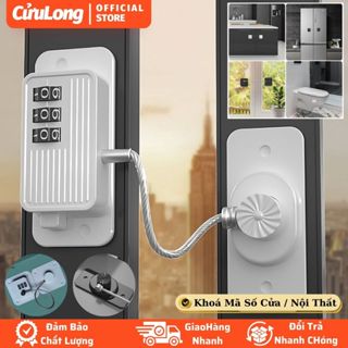 Khoá An Toàn Cho Bé khoá cửa tủ 3 mã số cửa sổ ổ khoá cửa tủ lạnh mật khẩu thông minh đa năng