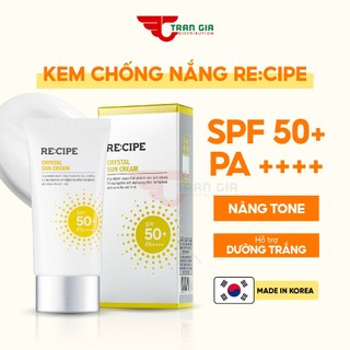 Kem Chống Nắng Body Mặt Recipe SPF 50+ PA++++ Nâng Tone Chống Nước Dưỡng Trắng Làm Đều Màu Da 50ml