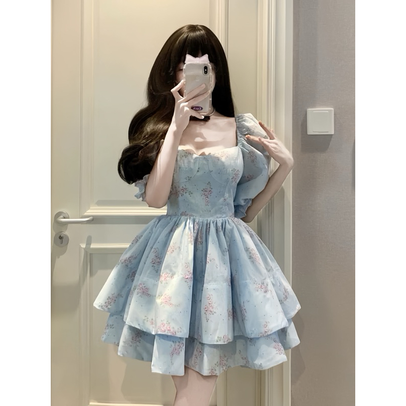 ĐẦM XOÈ 2 TẦNG CÔNG CHÚA TAY BỒNG ĐI CHƠI, ĐI TIỆC, ĐI DU LỊCH CỰC XINH, ĐẦM TIỂU THƯ, ĐẦM BÁNH BÈO, ĐẦM NỮ XINH