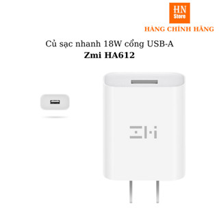  Củ sạc nhanh 18W Zmi HA612 QC3.0 màu ngẫu nhiên 