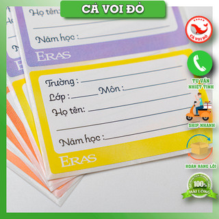 combo 5 Set 15 Nhãn Vở Eras E587 /8936222595876