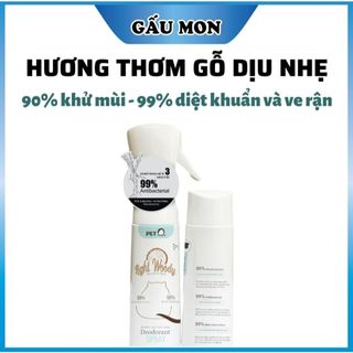  Bình xịt khử mùi thú cưng PetQ Bình xịt khử mùi diệt khuẩn hương gỗ Chiết xuất thiên nhiên 