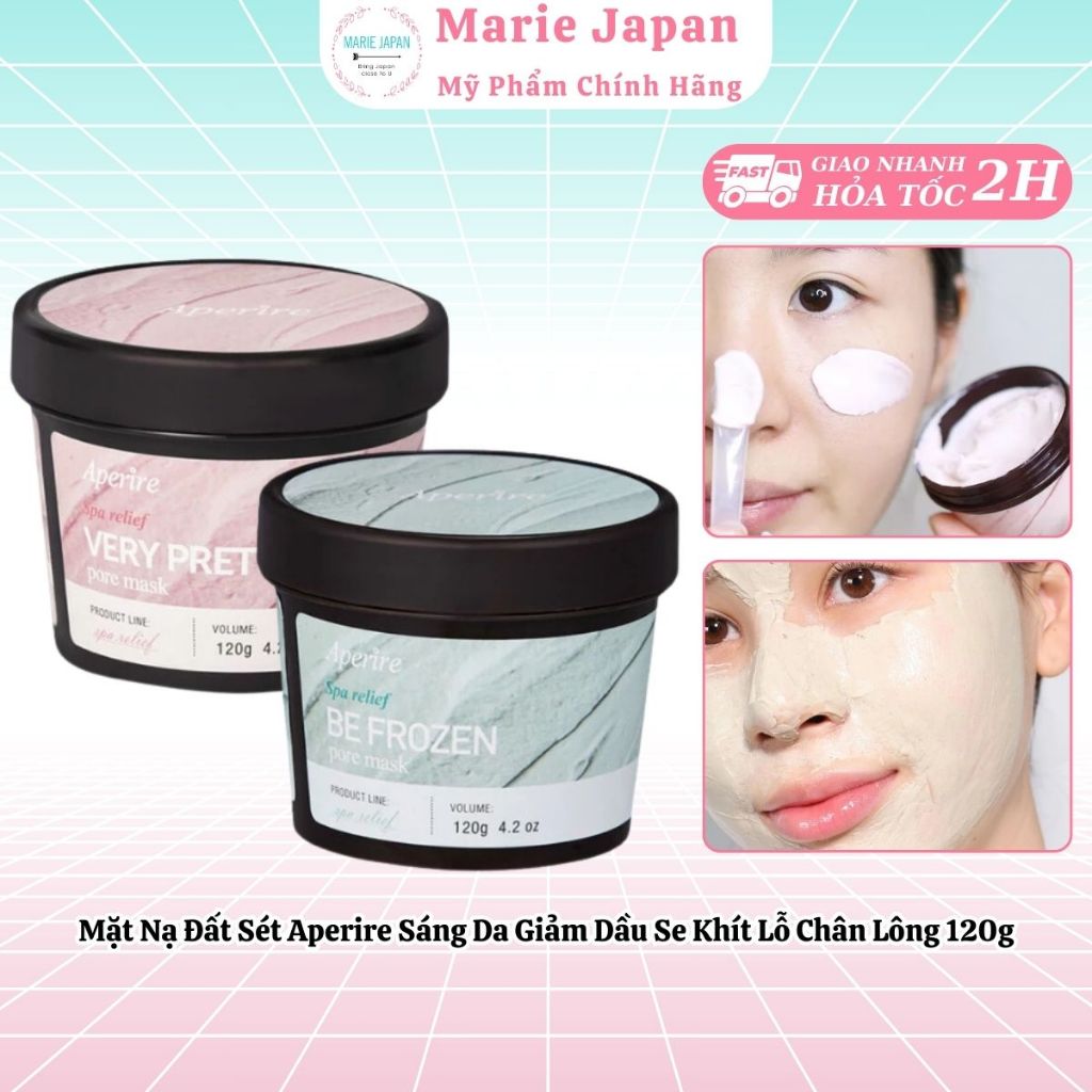 Mặt Nạ Đất Sét Aperire Be Frozen Pore Mask Sáng Da Giảm Dầu Se Khít Lỗ Chân Lông Hàn Quốc