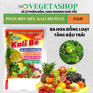 PHÂN BÓN SIÊU KALI BO PLUS 25gr - giảm rụng trái non, nuôi trái to- VEGETASHOP - PHÂN BÓN CUỐC VÀNG