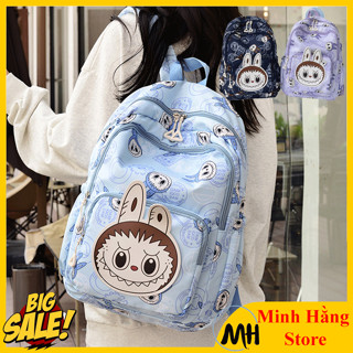 Balo nữ học sinh lớp 3 đến lớp 12 cao cấp nhiều ngăn hình Labubu đáng yêu, ba lô cấp 2-3 cho bé gái trung học mẫu mới