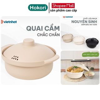 Âu nhựa đựng cơm, âu trung nhật đựng đồ ăn,có nắp đậy, kiểu nồi sang trọng, nhựa Việt Nhật