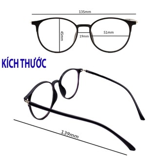 gọng kính cận 513 thời trang hàn quốc kèm hộp đựng và khăn lau kính