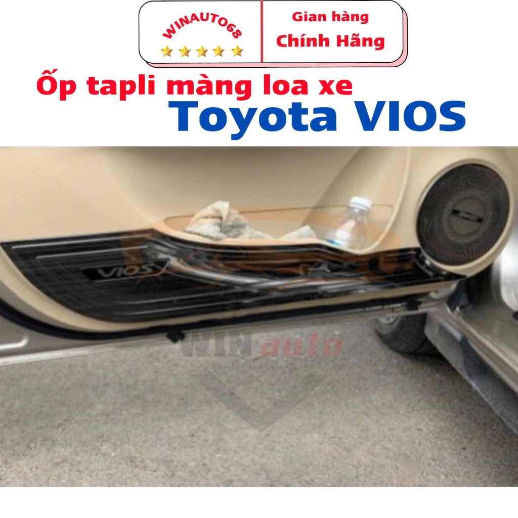 Ốp Tapli Cánh Cửa Xe Toyota Vios 2019-2020-2021-2022-2023 -2024, Ốp màng loa xe Vios, Hàng TiTan Cao