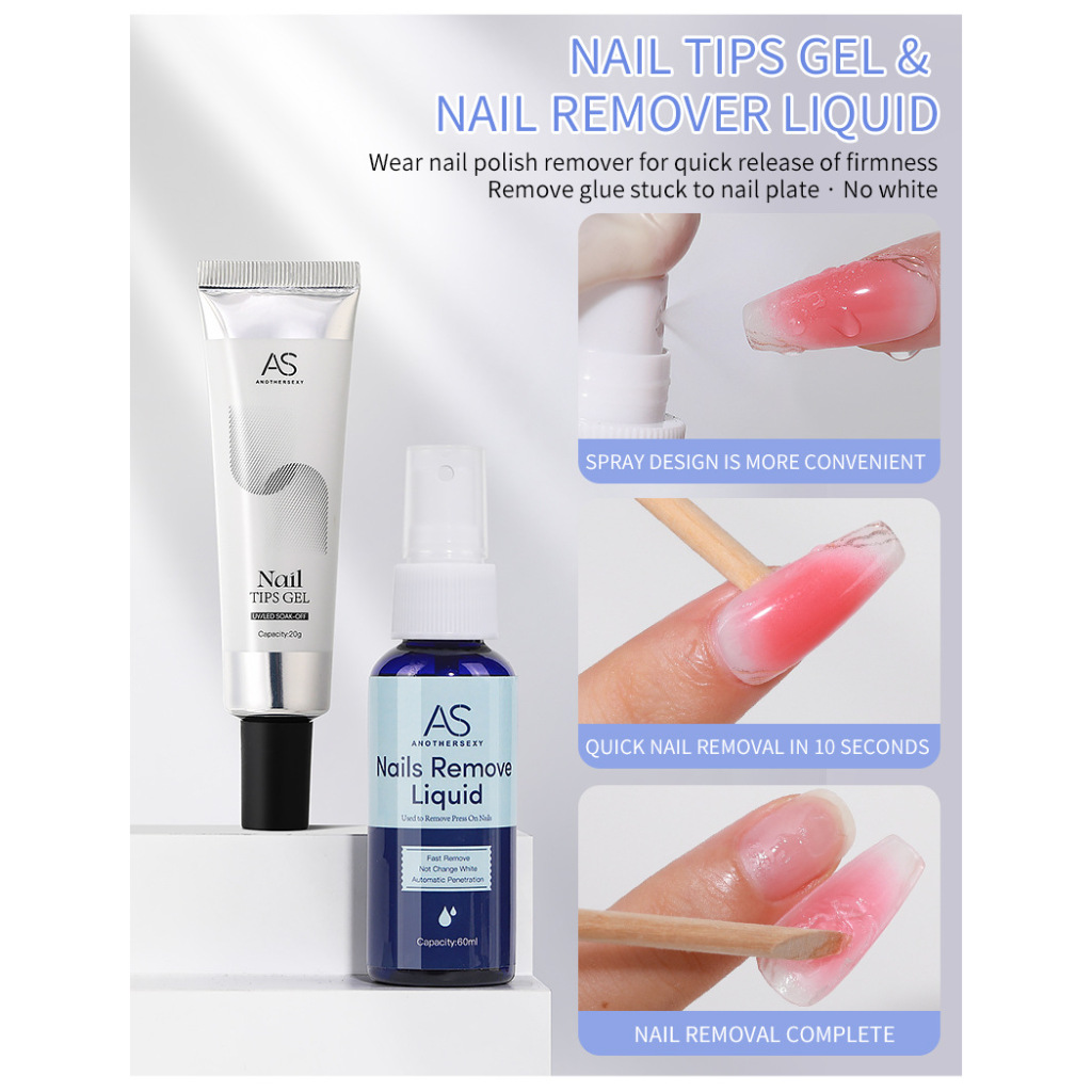Gel Dán Móng Tay & Dung Dịch Tháo Móng | NAIL TIPS GEL & NAIL REMOVER LIQUID