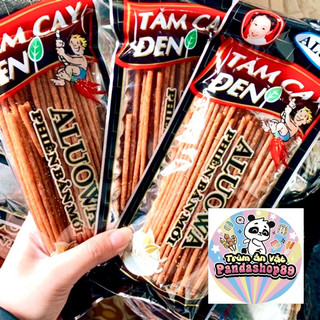 Combo gói Snack Tăm Cay Đen, tăm đen Aluowa, đồ ăn vặt tuổi thơ cổng trường