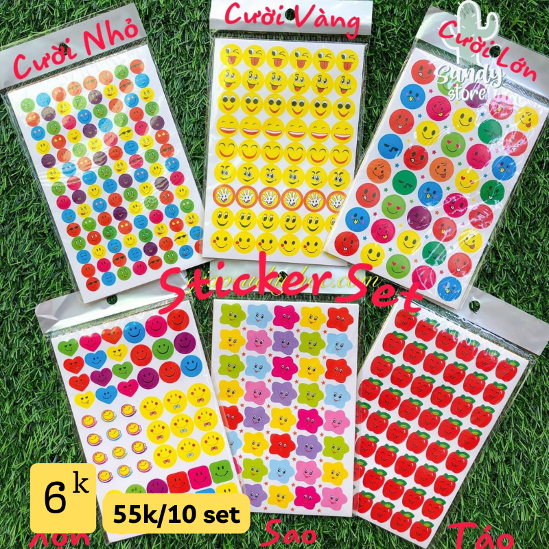[HOT] 𝐒𝐭𝐢𝐜𝐤𝐞𝐫 𝐒𝐞𝐭 Các Loại Nhiều Mẫu Cute Cho Bé - Mix Set