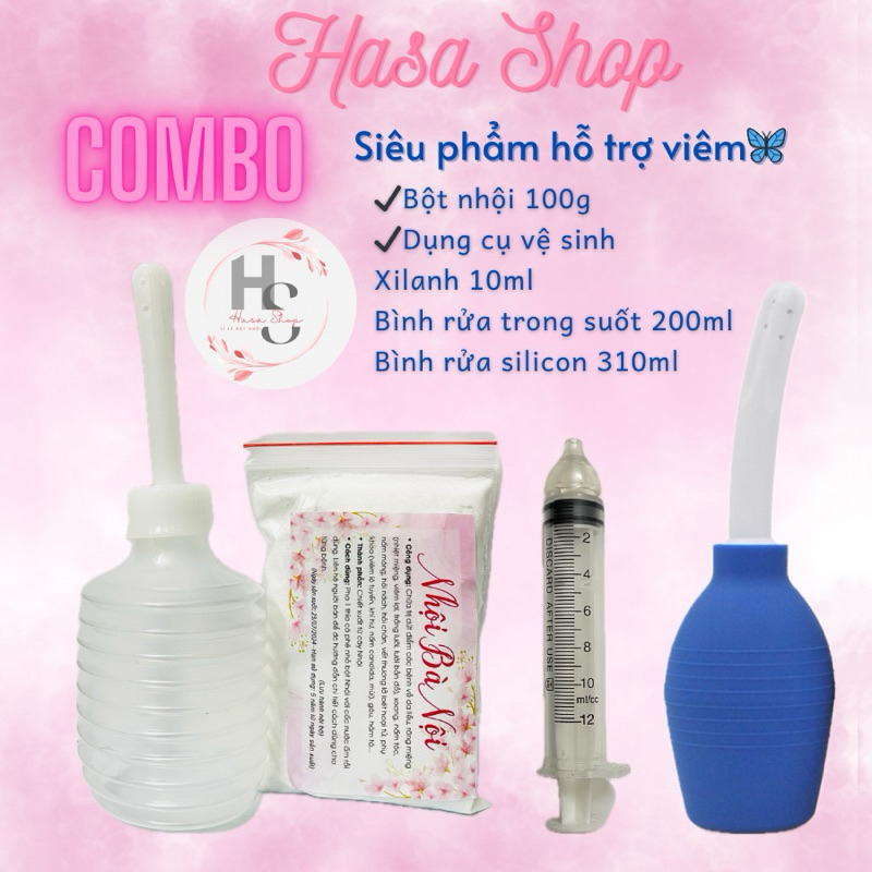 🌿COMBO Bột nhội và dụng cụ rửa vệ sinh loại 1