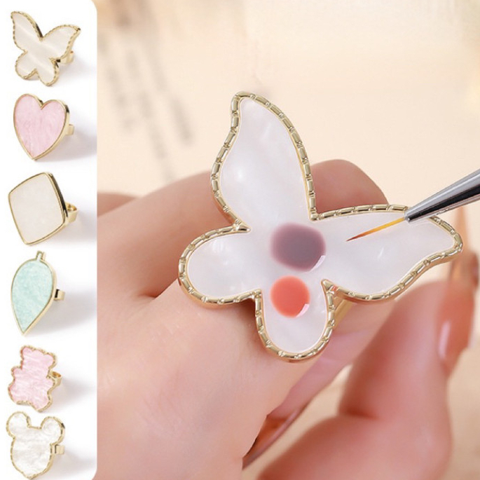 Nhẫn pha màu sơn, phụ kiện Nail
