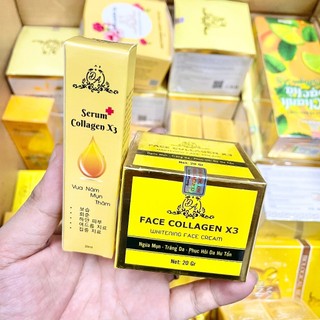 Combo Kem Face Collagen X3 + Serum X3 Đông Anh