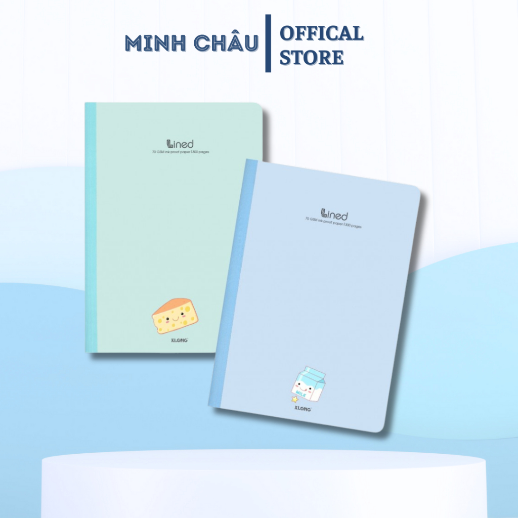 Sổ kẻ ngang may dán gáy A4 300 trang 70/76; KLONG 851
