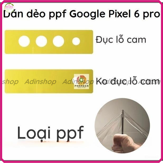 Dán camera Google Pixel 6 pro dẻo ppf bảo vệ cam
