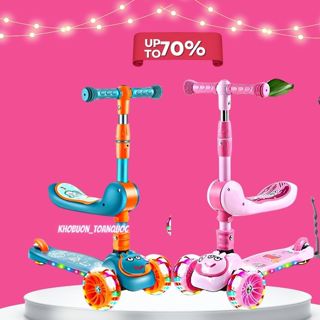 ☀️[Miễn Síp ] Xe trượt scooter cho bé Scooter Gà 2 in 1 có nhạc bánh xe phát sáng.