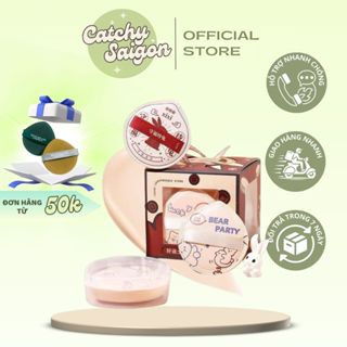   XIXI  Hộp 4 Mút Tán Nền Cushion XIXI Gấu Thỏ Trung Thu Kèm Hộp Nhựa Đựng Mút Vệ sinh  GJ-61  