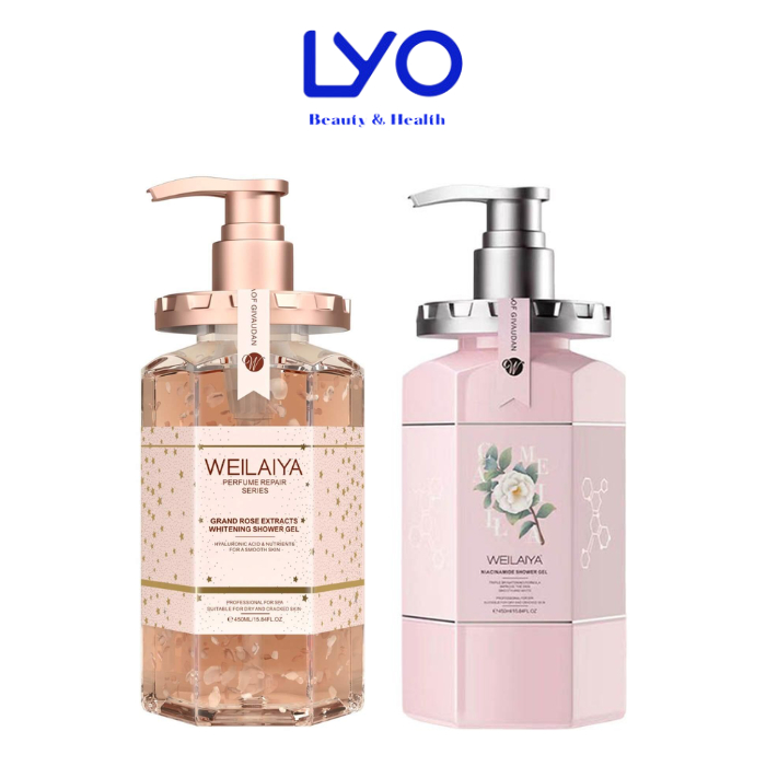 Sữa Tắm Nước Hoa Weilaiya Chiết Xuất Cánh Hoa Hồng, Hoa Trà 450ml