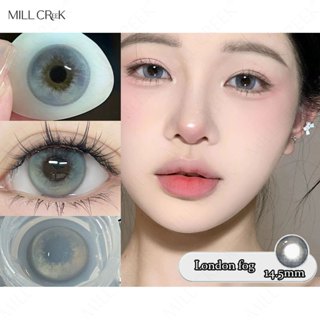 Kính áp tròng màu xám millcreek Đường kính lớn 14,5MM Lens 1 Cặp (2 chiếc) 0~6 Độ Sử dụng trong 1 năm