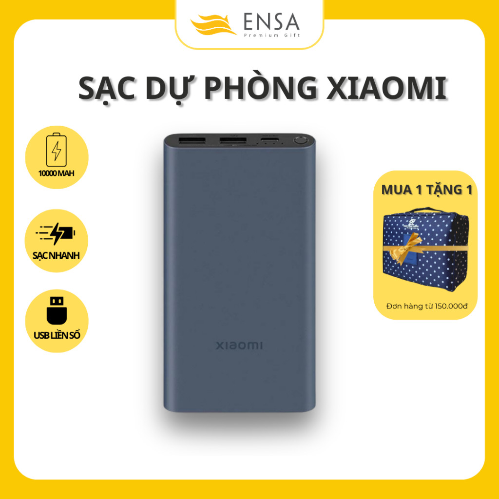 Pin sạc dự phòng Xiaomi 10000mah 22.5W bản quốc tế, có khắc logo theo yêu cầu