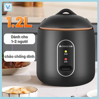 Nồi Cơm Điện Mini Chigo Chính Hãng,Nấu Hầm Súp Cháo Đa Năng, Dung Tích 1,2L Phù Hợp Cho 1-2 Người