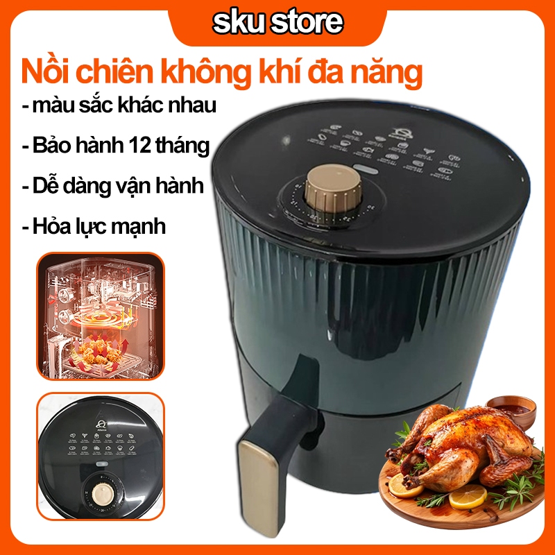 Nồi chiên không dầu gia đình đa chức năng,chiên đều 360 độ,hoàn toàn tự động
