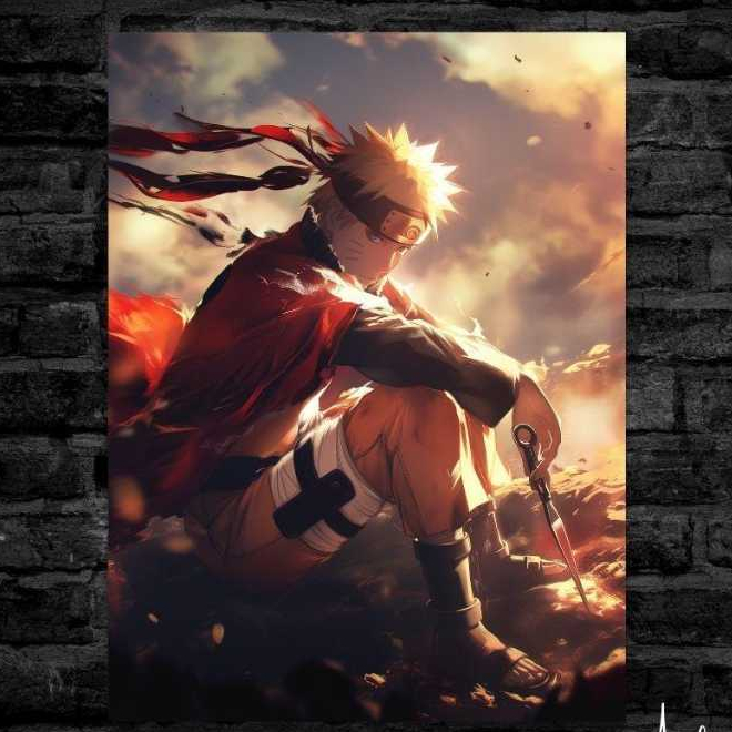 FREESHIP ⭐️  Poster Uzumaki Naruto - Tranh Decal Dán Tường - Ảnh Treo Tường Naruto