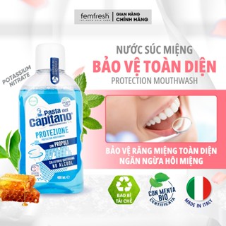  Nước Súc Miệng Capitano Bảo Vệ Toàn Diện Làm Sạch Giữ Hơi Thở Thơm Mát - Capitano Protection Mouthwash 400ml 