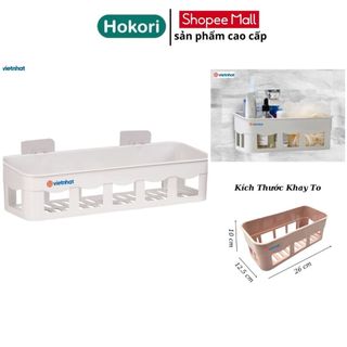 Kệ Nhà Tắm Dán Tường Việt Nhật, Nhiều Size, Kệ Dán Tường Hình Chữ Nhật Kèm Miếng Dán