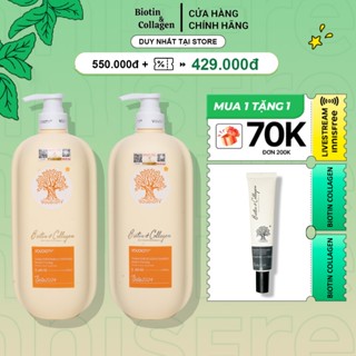 Dầu gội xả Biotin Collagen Vàng 2024 chống rụng tóc, phục hồi, giảm gàu, kiểm soát dầu 500ML - 1000ML