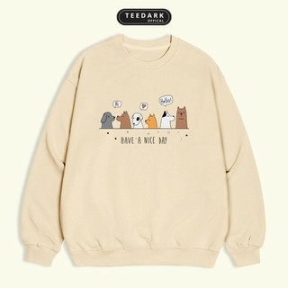  Áo Sweater Dài Tay Unisex TEEDARK Mã NiceDog Chất Nỉ Mịn Dày Dặn Phong Cách Năng Động 