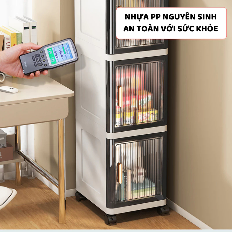 Tủ Bếp Đựng Đồ Đa Năng ENODA HOME, Tủ Cửa Lật Trong Suốt Sang Trọng Cho Phòng Bếp TUN006 | BigBuy360 - bigbuy360.vn