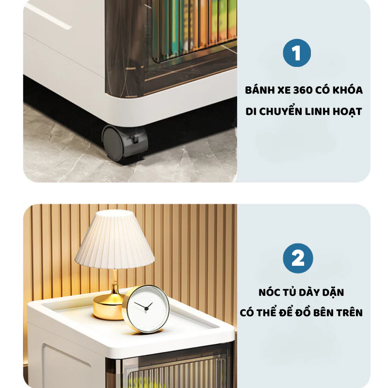 Tủ Bếp Đựng Đồ Đa Năng ENODA HOME, Tủ Cửa Lật Trong Suốt Sang Trọng Cho Phòng Bếp TUN006 | BigBuy360 - bigbuy360.vn