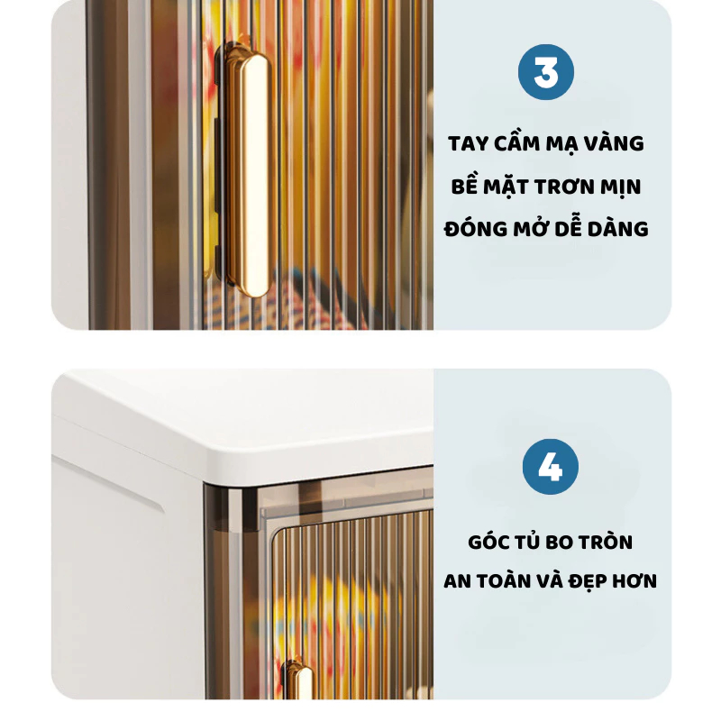 Tủ Bếp Đựng Đồ Đa Năng ENODA HOME, Tủ Cửa Lật Trong Suốt Sang Trọng Cho Phòng Bếp TUN006 | BigBuy360 - bigbuy360.vn