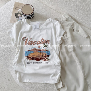 Áo Croptop Vacation (sẵn)