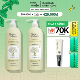 Dầu gội Biotin Collagen Xanh Lá chống rụng tóc, phục hồi, giảm gàu, kiểm soát dầu 500ML - 1000ML