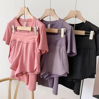 (CÓ BIGSIZE) Set bộ cộc tập gym, yoga, zumba,... bigsize, Đồ bộ thể thao cộc tay nữ plus size MS488