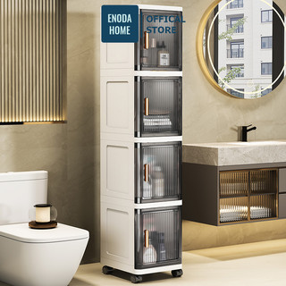  Tủ Nhựa Cao Cấp Phòng Tắm ENODA HOME Tủ Đựng Đồ Nhà Tắm Đa Năng Cửa Lật Trong Suốt TUN006 