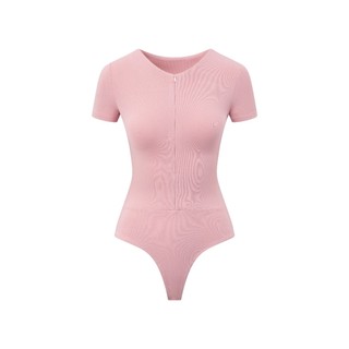 Áo Ngắn Tay Nữ Cổ Khóa Dáng Bodysuit BUSY Chất Thun Zip Dẻo Co Giãn Ôm Sát NT28B