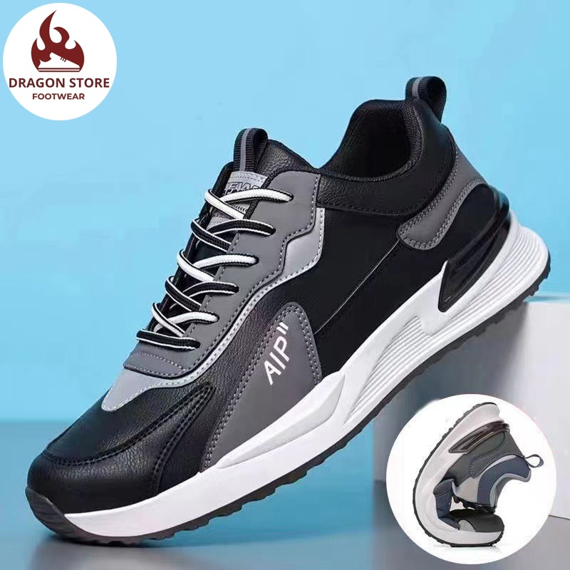 Giày thể thao nam VIR màu đen, trắng, xám, Giày sneaker nam trẻ trung dễ phối đồ