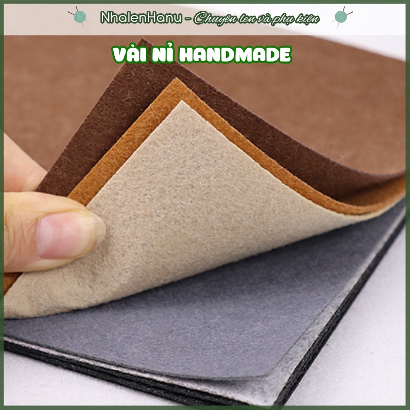 VẢI NỈ-VẢI DẠ HANDMADE (SIZE 22*22cm-ĐỦ MÀU) Miệng-Mắt-Mũi