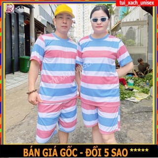 Mới hot bộ quần áo phông bạt sao kê nam nữ mặc nhà , cặp nhóm họa tiết kẻ caro hotrend phong cách cá tính - UNISEX