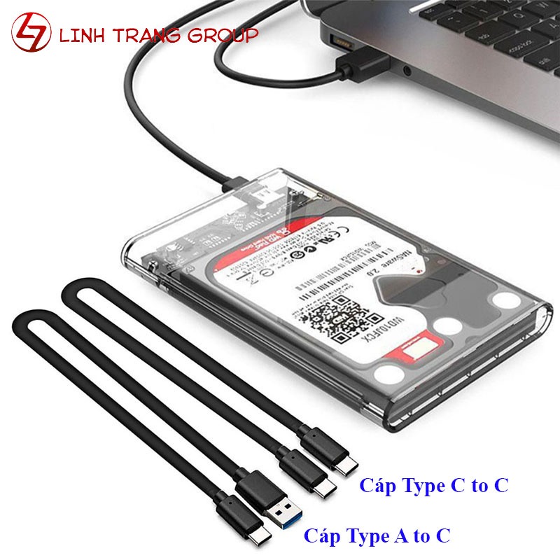 Box ổ cứng 2.5 inch USB type-C trong suốt  BX27