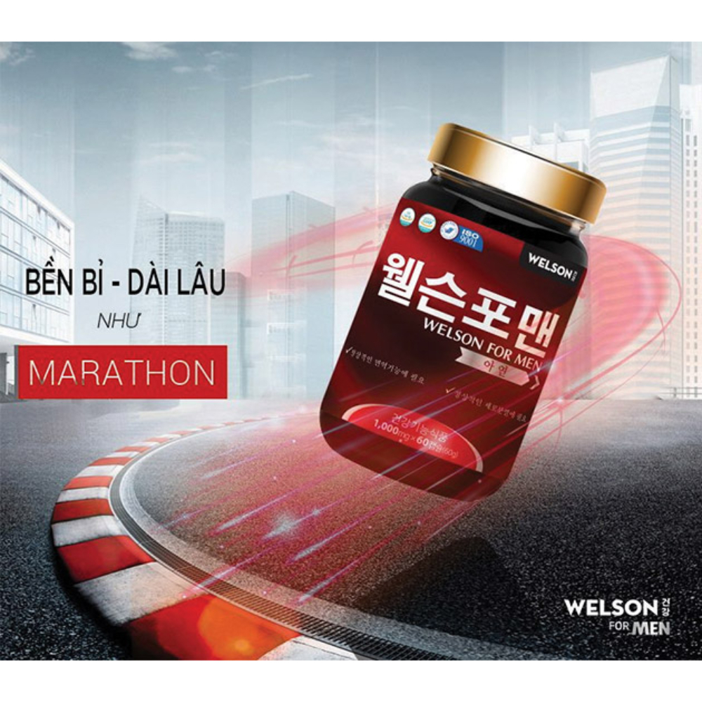 Tăng Cường Sinh Lý Nam Bổ Thận Tráng Dương Welson For Men - Combo 2 Hộp 60 viên