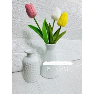 Lọ hoa tulip, lọ hoa lụa, để bàn decor siêu đẹp